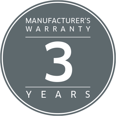 3 year manufacturer warranty