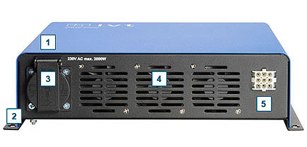 Digitaler Sinus Wechselrichter IVT DSW-2000-Synchron Bedienungs- und Anzeige-Elemente