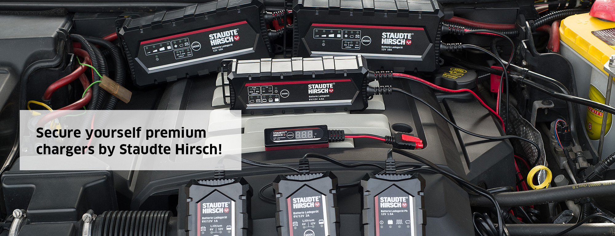 Premium chargers by Staudte Hirsch!