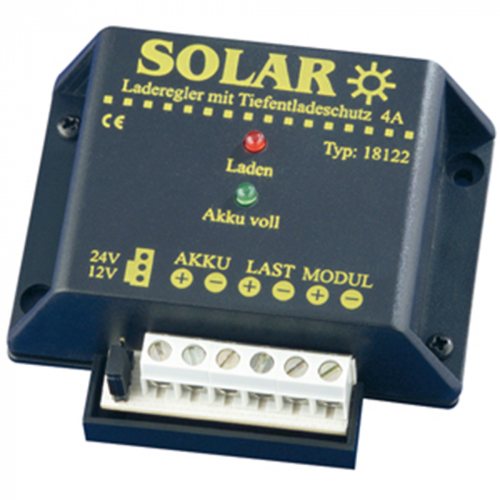 Solar-Laderegler IVT 12 V/24 V, 4 A mit Tiefentladeschutz