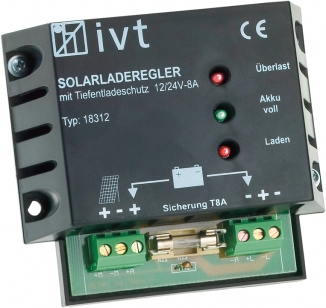 Shunt Solar-Laderegler IVT 12 V/24 V, 8 A