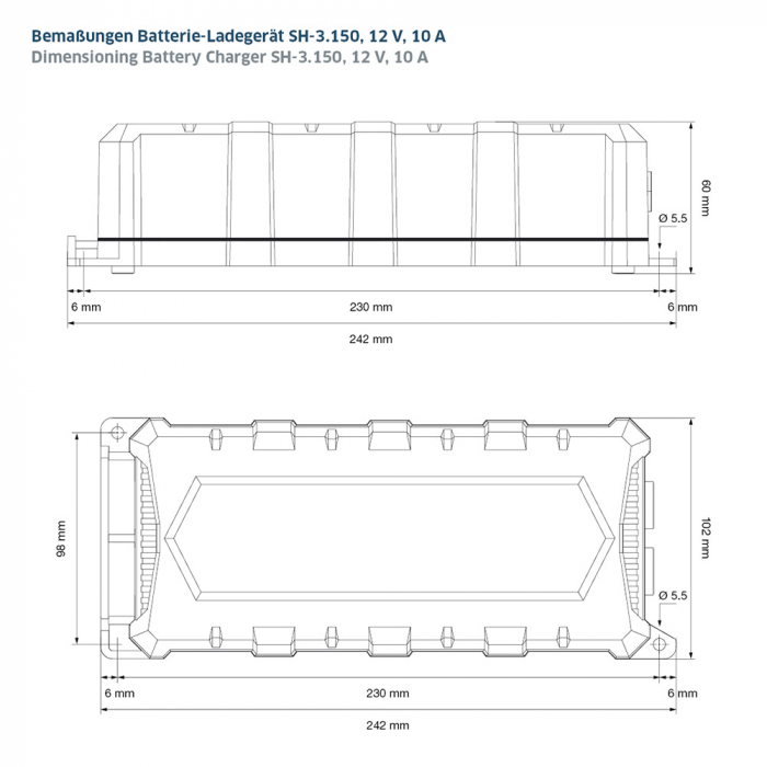 Batterie Ladegerät Staudte Hirsch SH-3.150, 12 V, 10 A