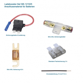 Ladebooster-Set SCHAUDT WA 121525, inkl. Anschlussmaterial für Batterien
