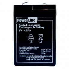 Lead-acid battery, 6 V/4,5 Ah