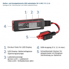 USB Ladeadapter Staudte Hirsch SH-3.180, 5 V, 2,1 A