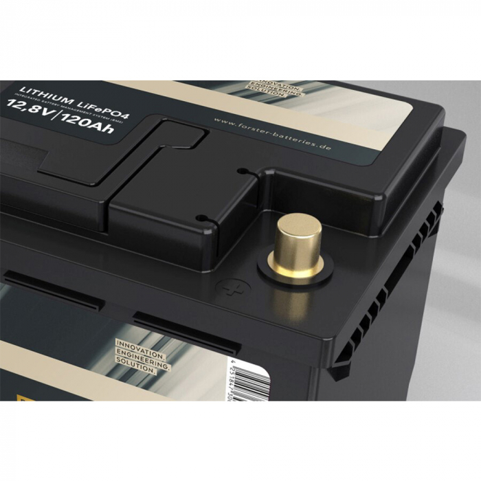 LiFePO₄ Premium Batterie FORSTER 12,8 V/120 Ah 200 A-BMS-2.0 | Bluetooth Mess-Shunt | F12-120XB