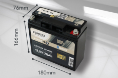 LiFePO₄ Standard Batterie FORSTER 12,8 V/20 Ah BMS | Smart Bluetooth | F12-020FBS
