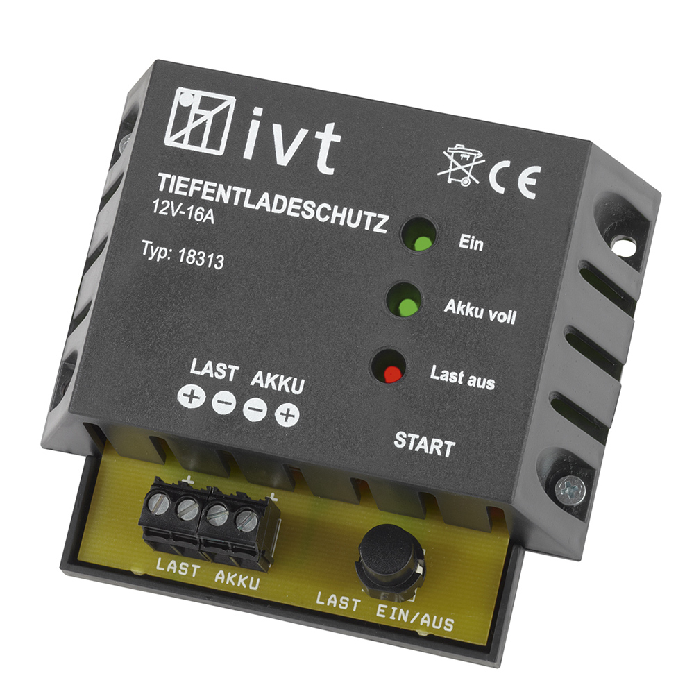 Tiefentladeschutz IVT 12 V, 16 A mit Akkuzustandsanzeige