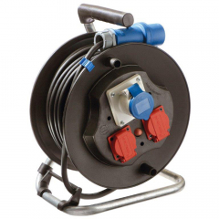 CEE Camping  cable reel, with 25 m cable