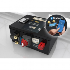 LiFePO₄ Premium Batterie FORSTER 12,8 V/280 Ah 200 A-BMS-2.0 | Bluetooth Mess-Shunt | Untersitz Ducato Ford PSA | F12-280XB