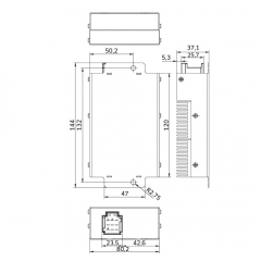 DC/DC Voltage Converter IVT 24 V/2 x 12 V, 18 A