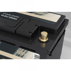 LiFePO₄ Premium Batterie FORSTER F12-120XB1 12,8 V/120 Ah 200 A-BMS-2.0 | Bluetooth Mess-Shunt | Untersitz Ducato Ford PSA VW-T6 MAN-TGE